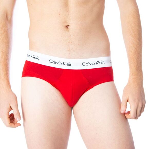 Calvin Klein Underwear Red Cotton Men's Briefs - Picture 2 of 5